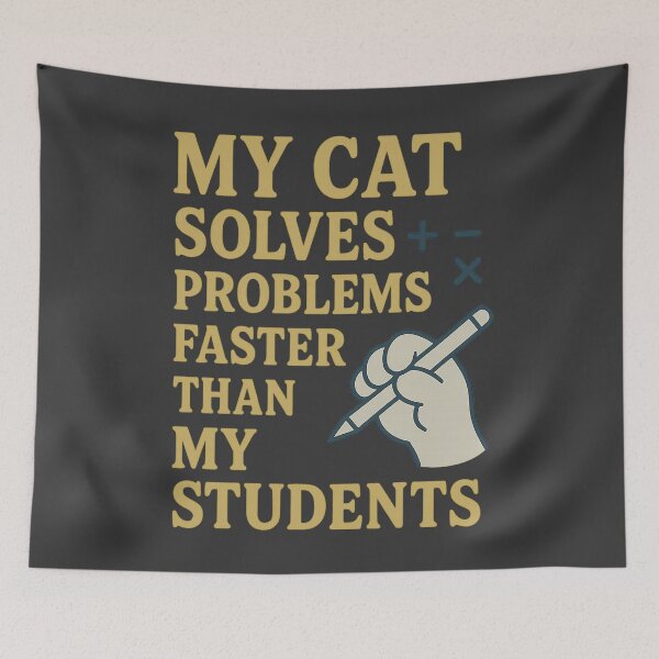 Item preview, My Cat Solves Problems Faster Than My Students – Funny Teacher Cat Lover Shirt” designed and sold by AdelStore.