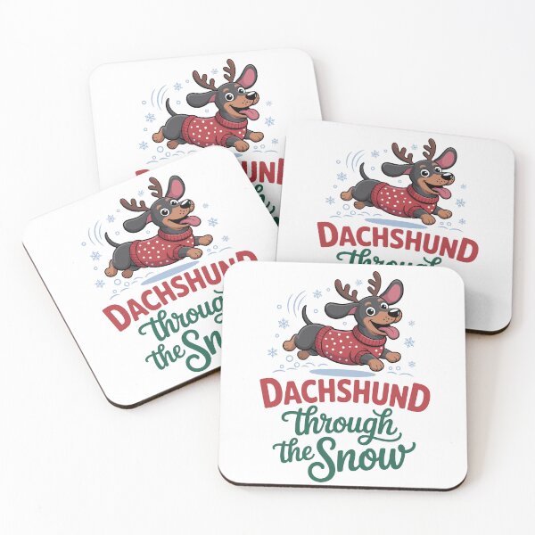 Item preview, Funny Dachshund Through The Snow Christmas | Cute Wiener Dog Holiday Design designed and sold by JessArty ⭐⭐⭐⭐⭐.