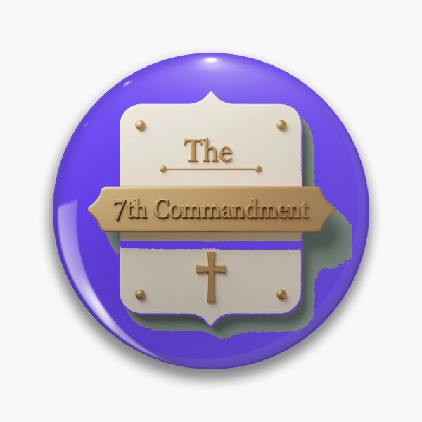 Item preview,  The 7th Commandment – 3D Holy Label,  designed and sold by PaintMeWorld.