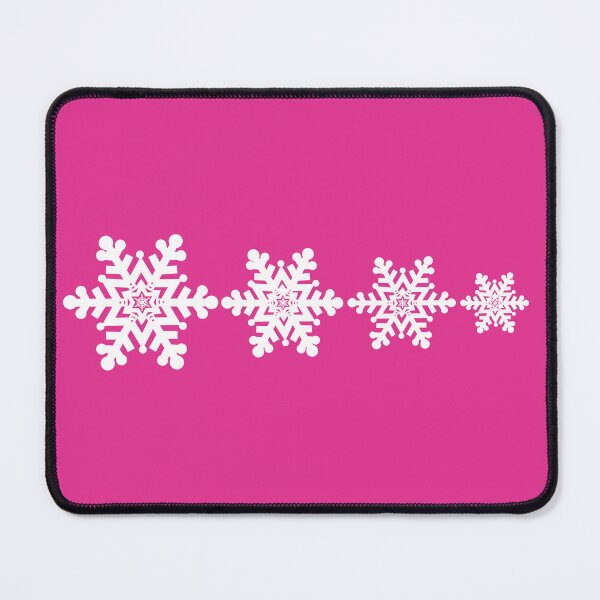 Item preview, 60's 70's Retro Holiday Snowflakes in Hot Pink and White designed and sold by MellowCat.