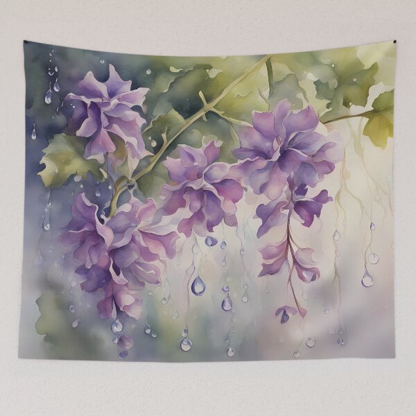 Item preview, Purple Flowers in Rain designed and sold by CalmnessbyChoice.