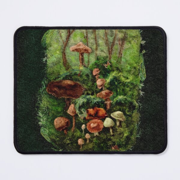 Item preview, Cottagecore Art Forest Mushroom Watercolor designed and sold by Monica Laipple.
