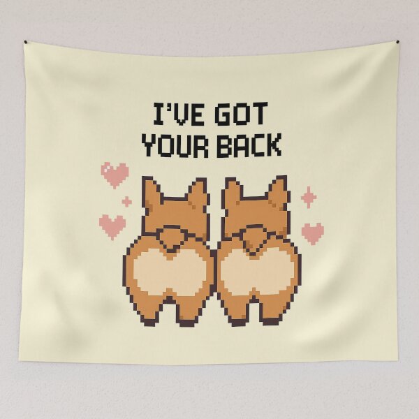 Item preview, I've Got Your Back – Funny 8-Bit Corgi Butt Pixel Art Design designed and sold by Beezy-Kneez.