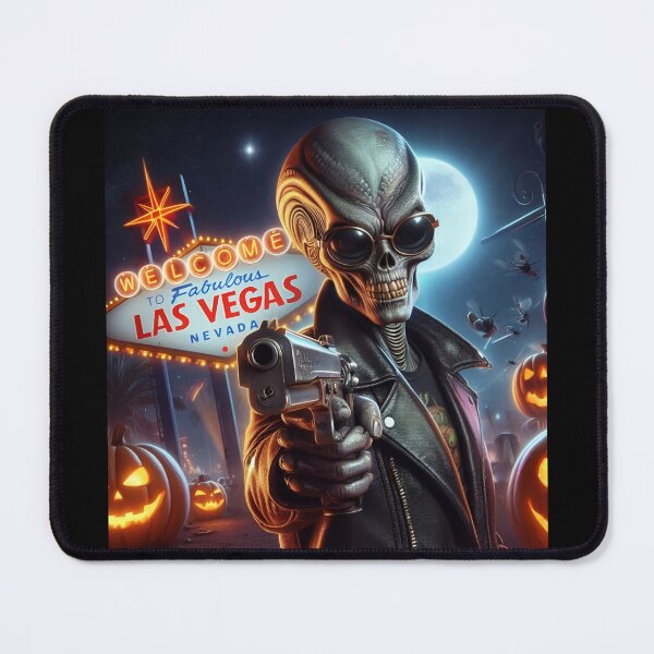 Item preview, Halloween Noir Alien Gangster Revolver designed and sold by Voodoo Store Paranormal Collections.