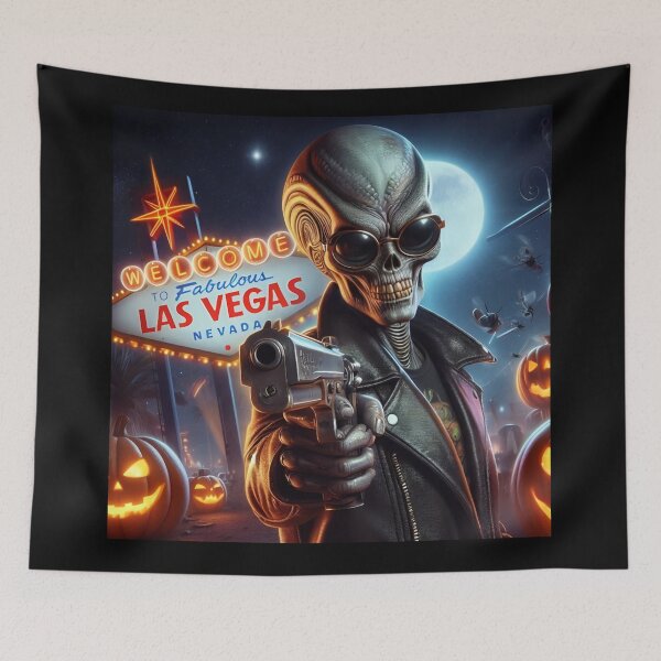 Item preview, Halloween Noir Alien Gangster Revolver﻿ designed and sold by Voodoo Store Paranormal Collections.