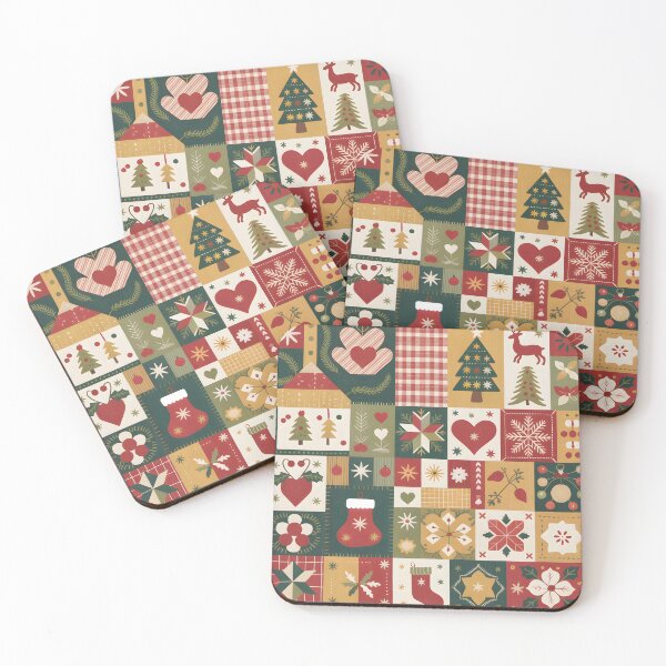 Item preview, Cozy Christmas Patchwork Quilt Pattern designed and sold by SoftStyleStudio ⭐⭐⭐.