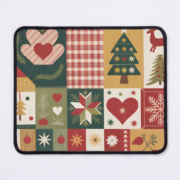 Item preview, Cozy Christmas Patchwork Quilt Pattern designed and sold by SoftStyleStudio ⭐⭐⭐.