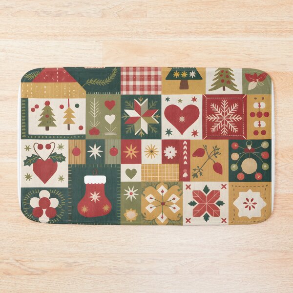 Item preview, Cozy Christmas Patchwork Quilt Pattern designed and sold by SoftStyleStudio ⭐⭐⭐.