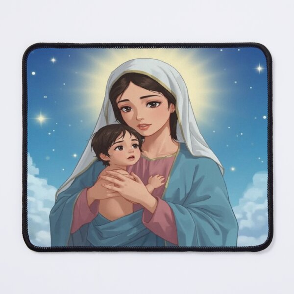 Item preview, Celestial Motherhood – Holy Woman and Child Under Starry Sky designed and sold by Cristhian Almanza.