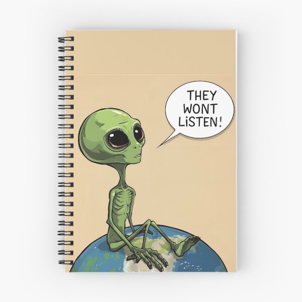 Item preview, Alien on Earth – “They Won’t Listen” Cosmic Reflection Artwork designed and sold by TigerGrey.