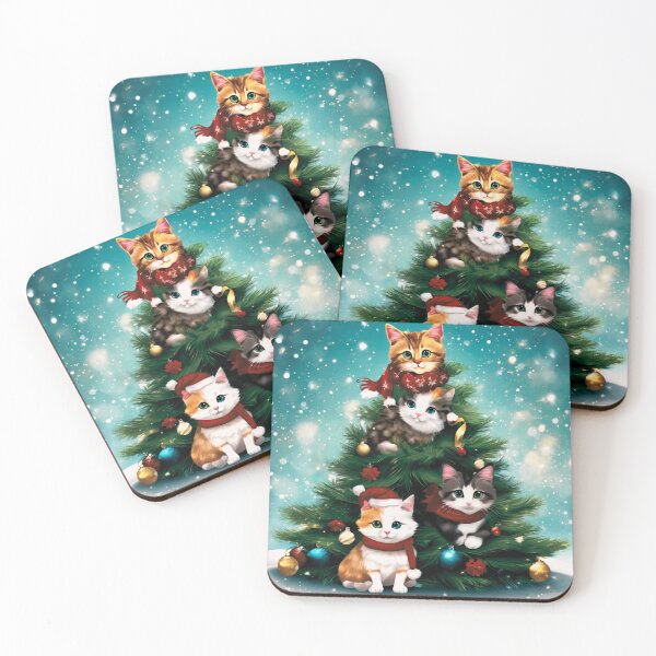 Item preview, Cat Christmas Trees – Happy Claws.  designed and sold by Zofia Sosnecka.