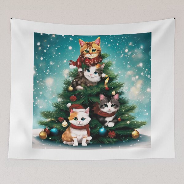 Item preview, Cat Christmas Trees – Happy Claws.  designed and sold by Zofia Sosnecka.