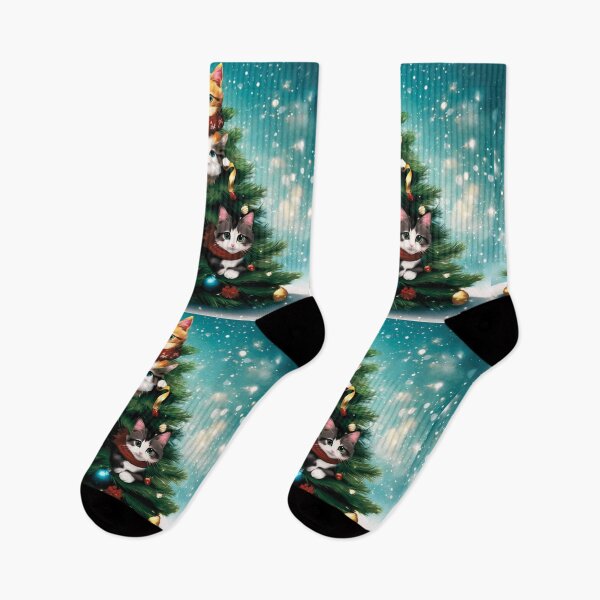 Item preview, Cat Christmas Trees – Happy Claws.  designed and sold by Zofia Sosnecka.