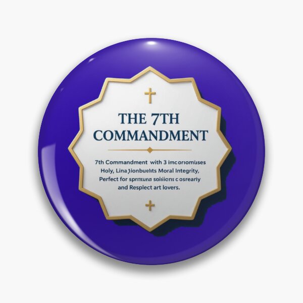 Item preview,  The 7th Commandment – 3D Holy Label,  designed and sold by PaintMeWorld.