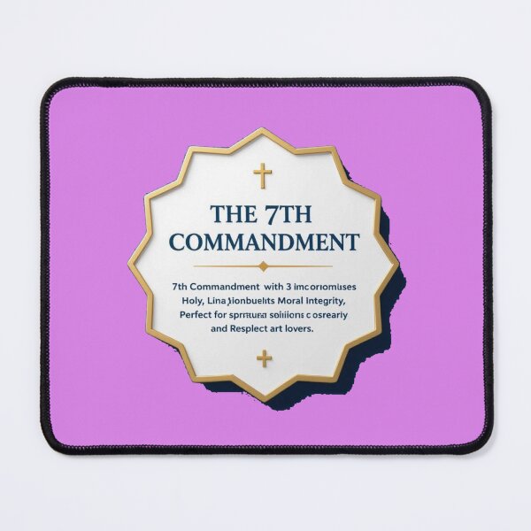 Item preview, The 7th Commandment – 3D Holy Label, designed and sold by PaintMeWorld.