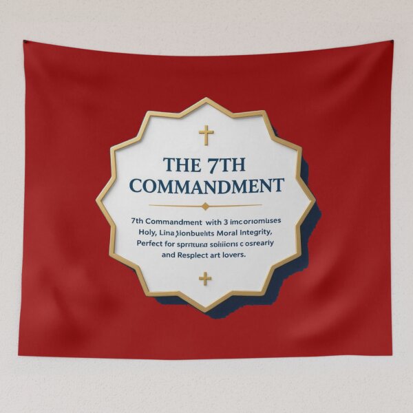 Item preview,  The 7th Commandment – 3D Holy Label,  designed and sold by PaintMeWorld.
