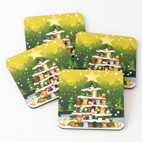 Item preview, Cat Christmas Trees – Happy Claws.  designed and sold by Zofia Sosnecka.