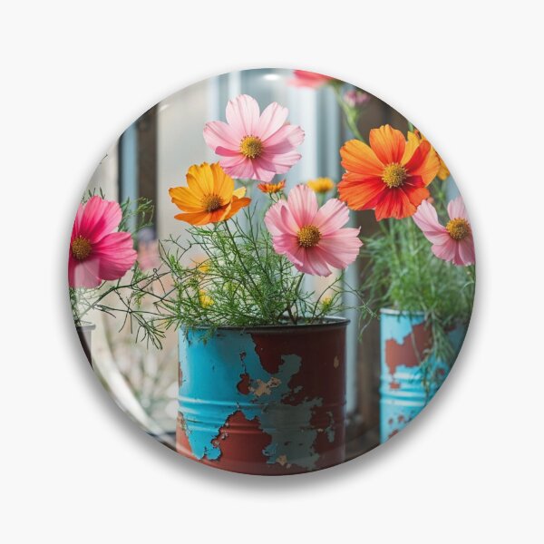 Item preview, Colorful Wildflowers in Tin Cans designed and sold by sneidere9dace.