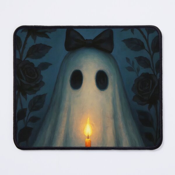 Item preview, Black Roses Ghost – Birthday Cake with Black Bow Illustration designed and sold by EmeraldeaArt.