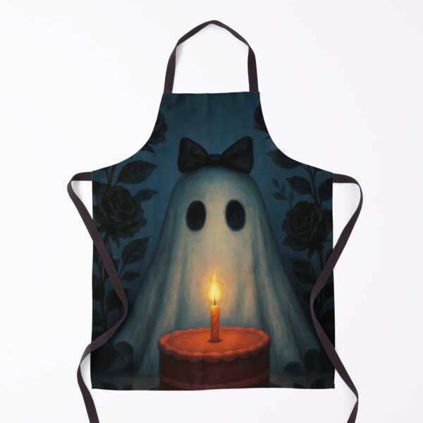 Item preview, Black Roses Ghost – Birthday Cake with Black Bow Illustration designed and sold by EmeraldeaArt.