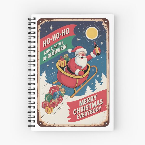 Item preview, HO-HO-HO and a bottle of Gluhwein - retro metal plate advertising designed and sold by Museum Of Non-Existing Art.
