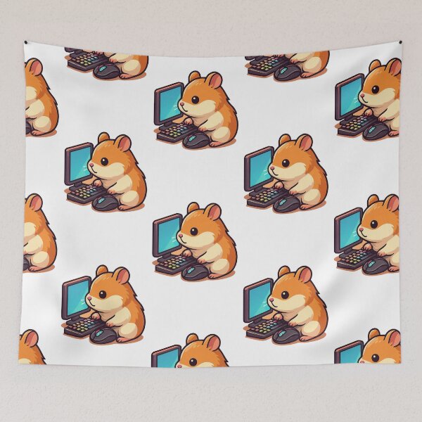 Item preview, Hamster Gamer Setup, Tiny Gaming Station Design designed and sold by E.D.CH designs..