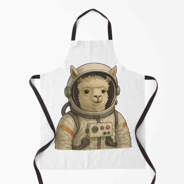 Item preview, Alpaca Astronaut in Space Suit Cartoon Illustration. designed and sold by The-T-In-Retro.