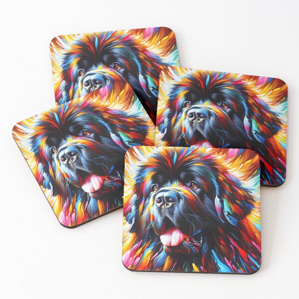 Item preview, Newfoundland Dog Portrait Acrylic Art Print Pet Portrait Gift for Newfie Lovers designed and sold by Puppy Puzzles Plus.