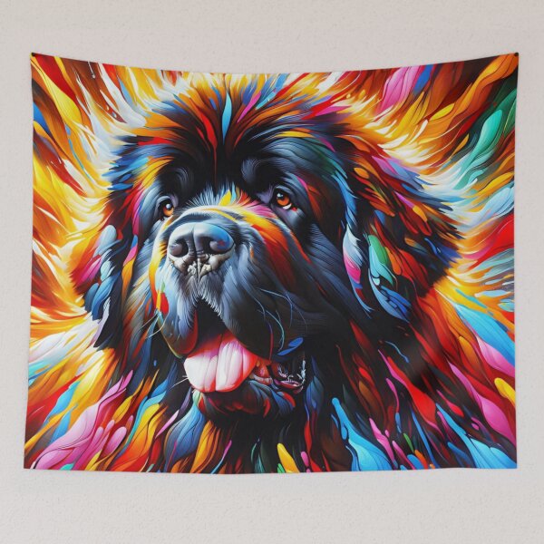 Item preview, Newfoundland Dog Portrait Acrylic Art Print Pet Portrait Gift for Newfie Lovers designed and sold by Puppy Puzzles Plus.