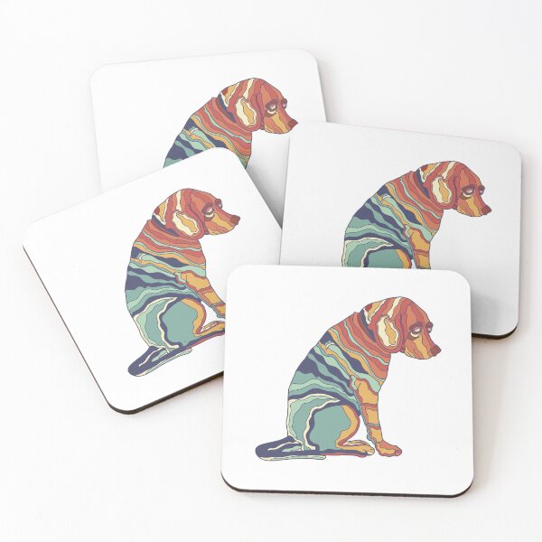 Item preview, Colorful sad dog designed and sold by nostakesart.