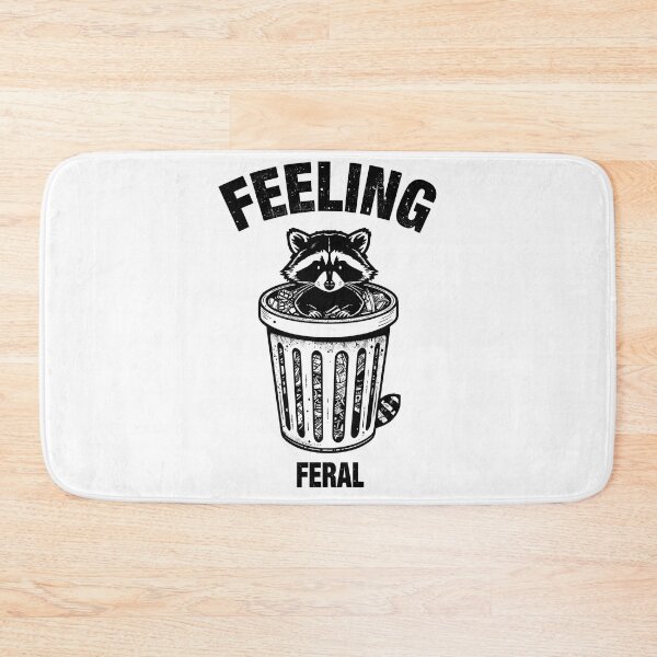 Item preview, Feeling Feral – Black & White Raccoon in Trash Bin designed and sold by Merch By Style.