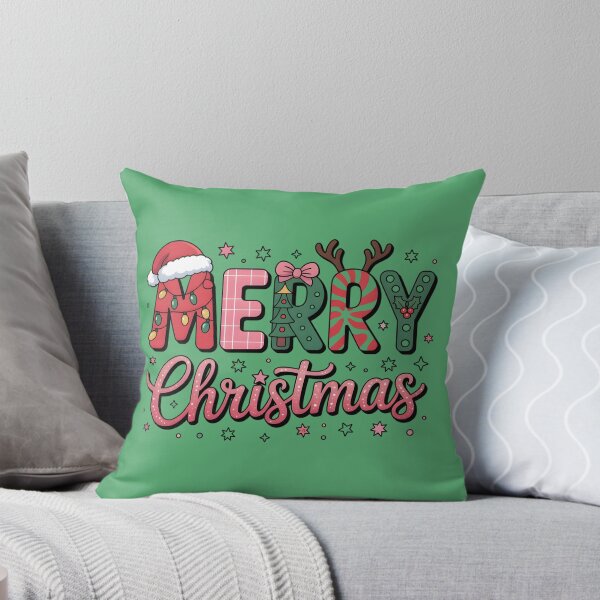 Item preview, Playful Merry Christmas Typography Design designed and sold by SoftStyleStudio ⭐⭐⭐.