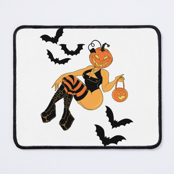 Item preview, Pumpkin Queen – Sexy Halloween Pin-Up Art designed and sold by MeowLoka ⭐⭐⭐⭐.