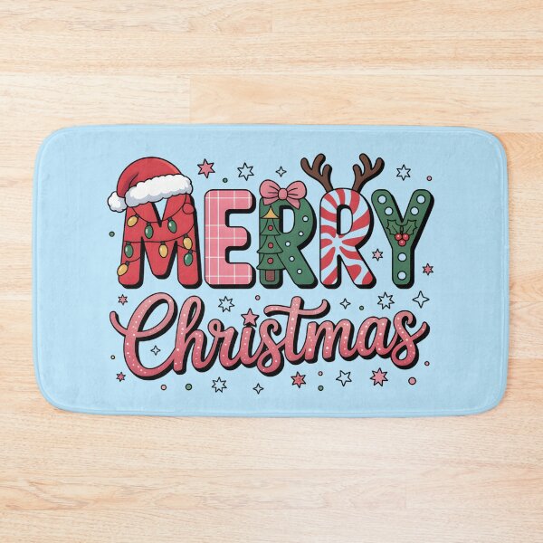 Item preview, Playful Merry Christmas Typography Design designed and sold by SoftStyleStudio ⭐⭐⭐.
