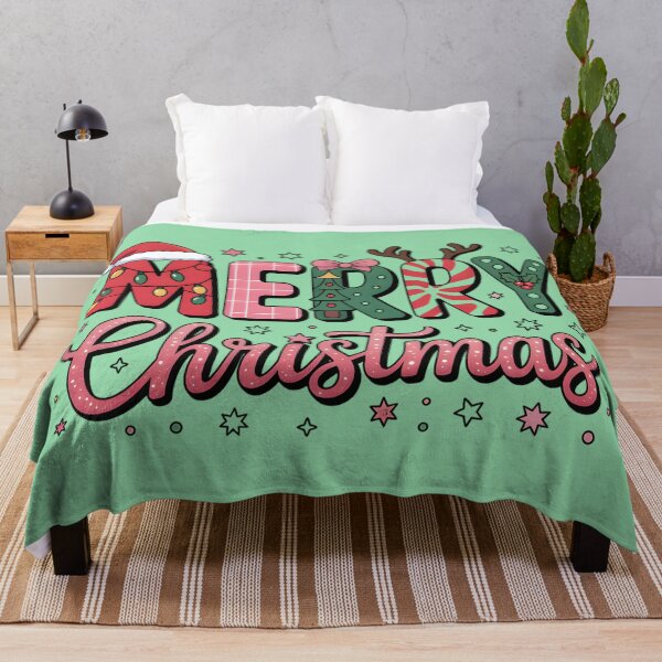 Item preview, Playful Merry Christmas Typography Design designed and sold by SoftStyleStudio ⭐⭐⭐.