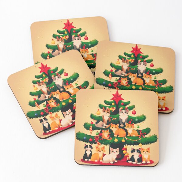 Item preview, Cat Christmas Trees – Happy Claws.  designed and sold by Zofia Sosnecka.