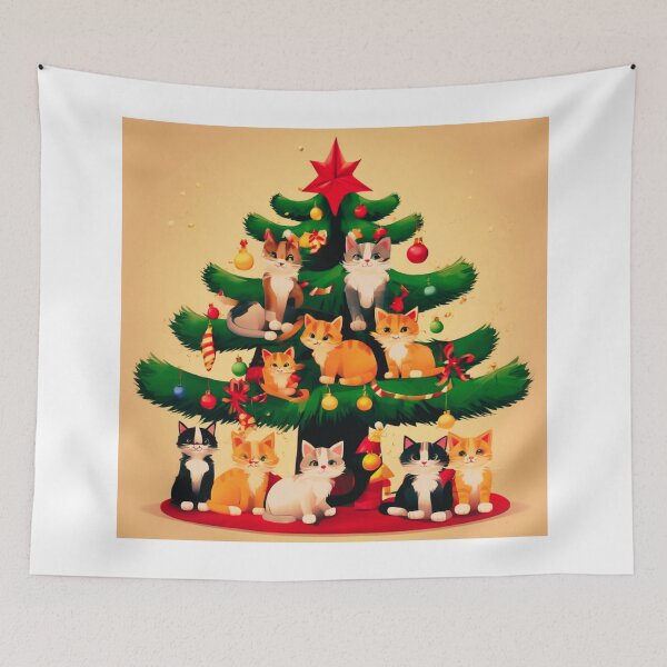Item preview, Cat Christmas Trees – Happy Claws.  designed and sold by Zofia Sosnecka.