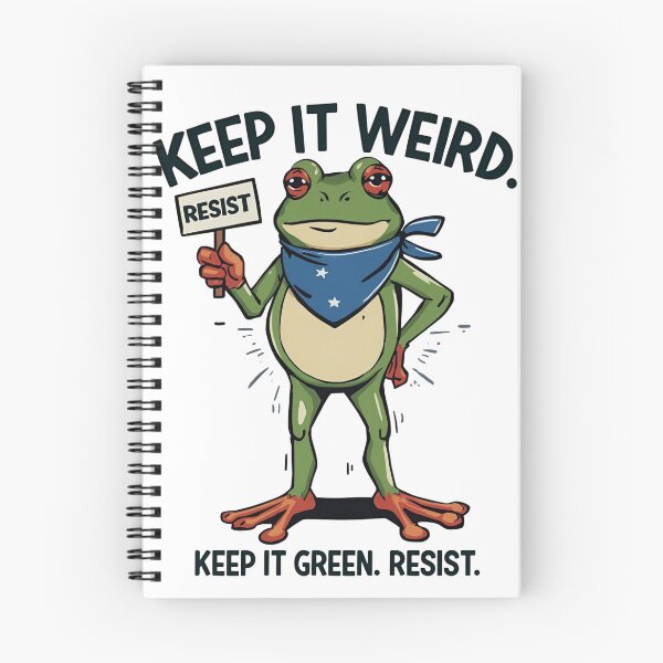 Artikelvorschau, Bleib schräg. Bleib grün. Widerstehe. | Portland Frog Protest Design entworfen und verkauft von Activity01.