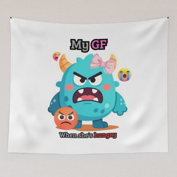 Item preview, Funny Hungry Girlfriend Monster Meme designed and sold by Pets & Memes & Stuff.