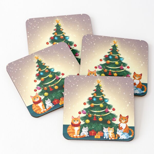 Item preview,  Cat Christmas Trees – Happy Claws.  designed and sold by Zofia Sosnecka.