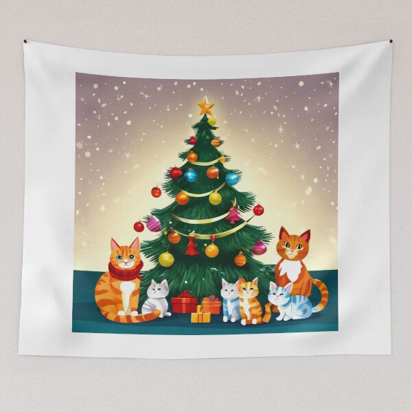Item preview,  Cat Christmas Trees – Happy Claws.  designed and sold by Zofia Sosnecka.