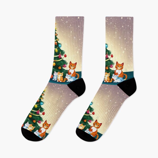 Item preview,  Cat Christmas Trees – Happy Claws.  designed and sold by Zofia Sosnecka.