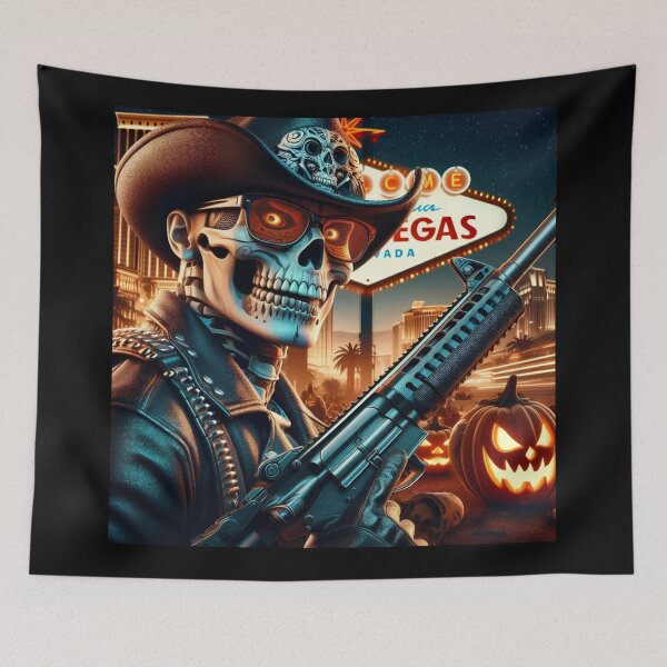 Item preview, Halloween Skeleton Cowboy Fury Blaze designed and sold by Voodoo Store Paranormal Collections.