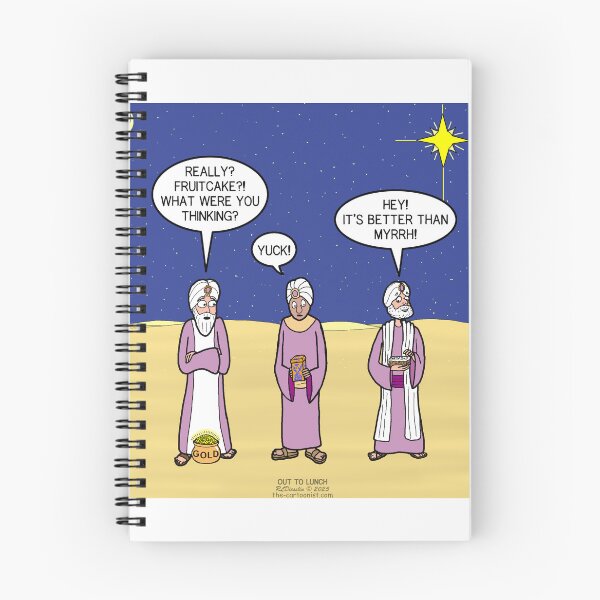 Item preview, Wisemen Bearing Fruitcake designed and sold by Out to Lunch Cartoons and More.