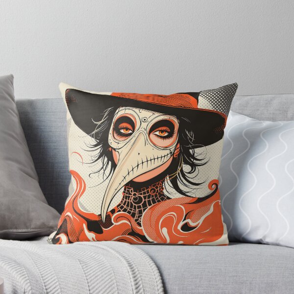 Item preview, Flaming Plague Doctor Woman – Gothic Witch Aesthetic Vintage Horror Art designed and sold by dreamsagellc.