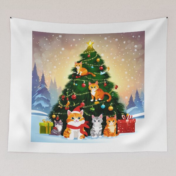 Item preview, Cat Christmas Trees – Happy Claws.  designed and sold by Zofia Sosnecka.