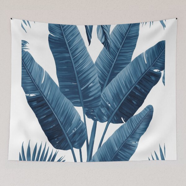 Item preview, blue leaf pattern designed and sold by saly55887.