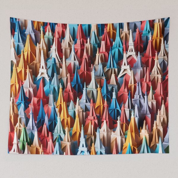Item preview, Origami Art - Multiplicity of Eiffel Towers: A Parisian Icon Reimagined designed and sold by ArtfulFolds.