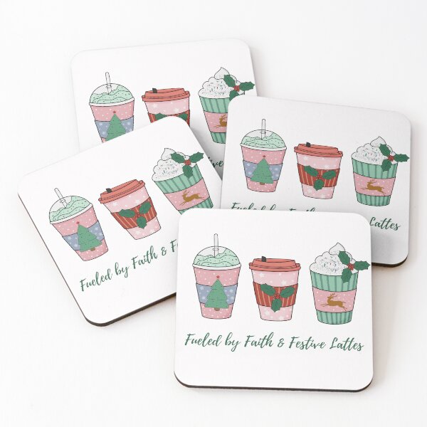 Item preview, Christmas Coffee Trio - Festive Holiday Cups for Coffee Lovers & Faith-Filled Cheer designed and sold by GraceMarieandCo.