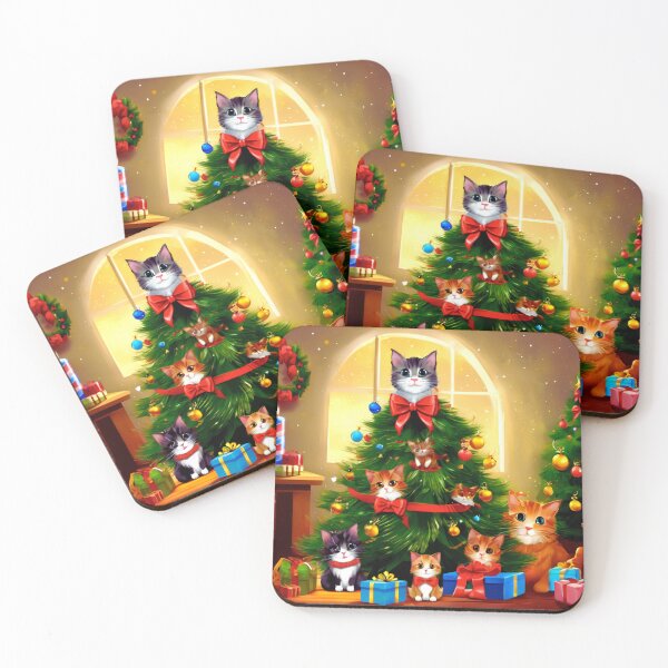Item preview, Cat Christmas Trees – Happy Claws.  designed and sold by Zofia Sosnecka.
